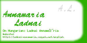 annamaria ladnai business card